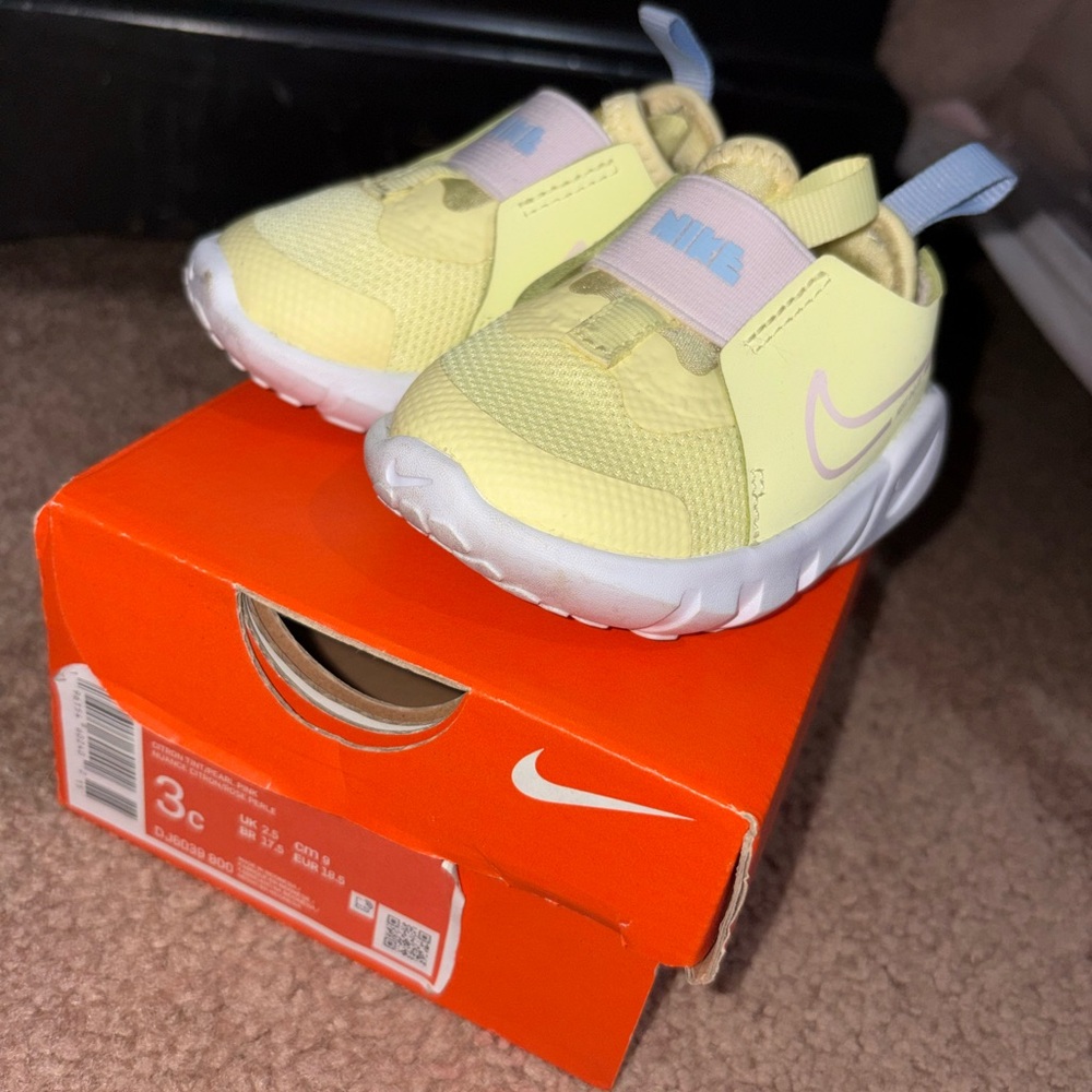 Yellow Nike Baby Shoes